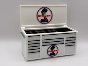shelby Racing Inspired Mini Toolbox Pen Holder – Muscle Car Desk Organizer Gift