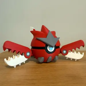 Mega Scizor Ball - Made to Order, High-Quality PLA, 3D Printed Pokeball Figure