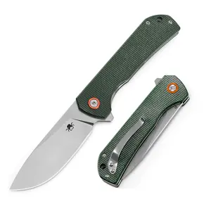 KLAKEN J305-DRAKE, D2 Blade With Micarta Handle EDC Folding Pocket Knife Survival Gear