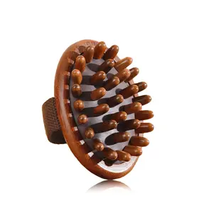 Body Meridian Massage Brush, Body Care, Muscle Relaxation Gadget, Round Coarse Teeth, Hand Wearable Design, Suitable for Abdomen Back Head Full Body