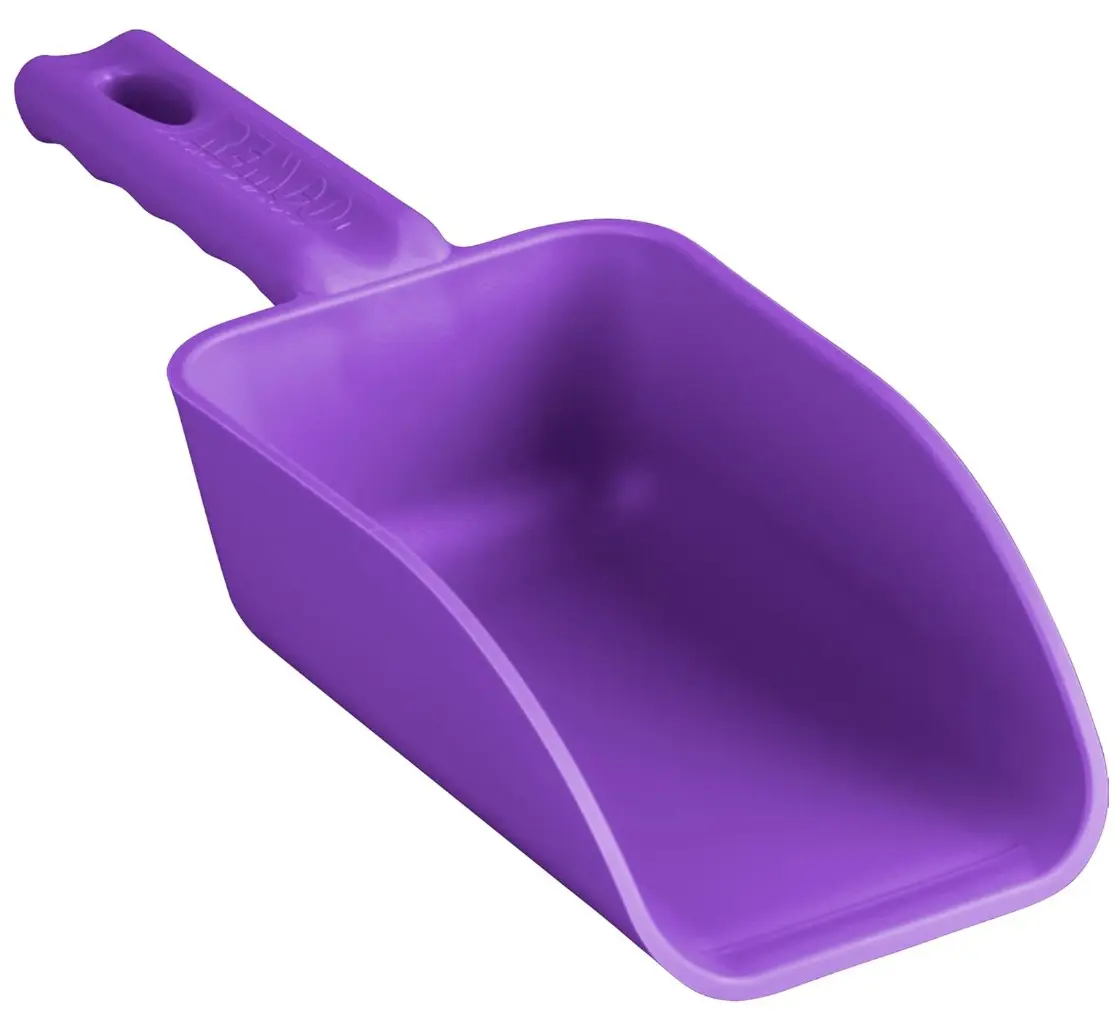 Vikan Remco 63008 Color-Coded Plastic Hand Scoop - BPA-Free Food-Safe Kitchen Utensils, Restaurant and Food Service Supplies, 16 oz, Purple