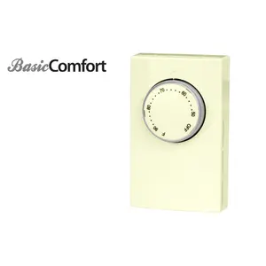 King Electric K102A 18A 120-208-240V Double Pole Thermostat, Almond