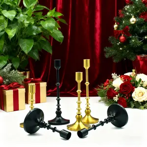 3-piece iron bell candelabra, a rustic-style farmhouse metal candle holder suitable for aromatherapy candles, serving as a table centerpiece decoration for weddings, churches, Halloween, and Christmas home decor