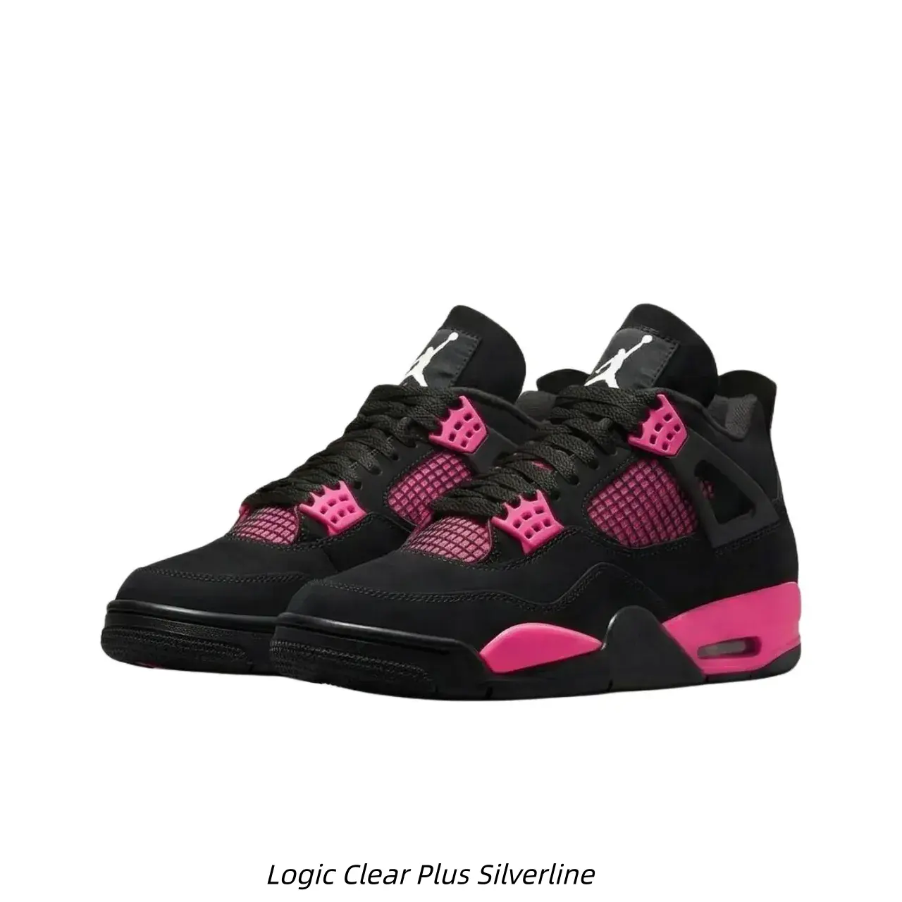 Vintage Black Suede Fuchsia Detail Mid Top Sports Sneakers Ladies Lightweight Cushioned Sole Streetwear Daily Casual Walking Footwear