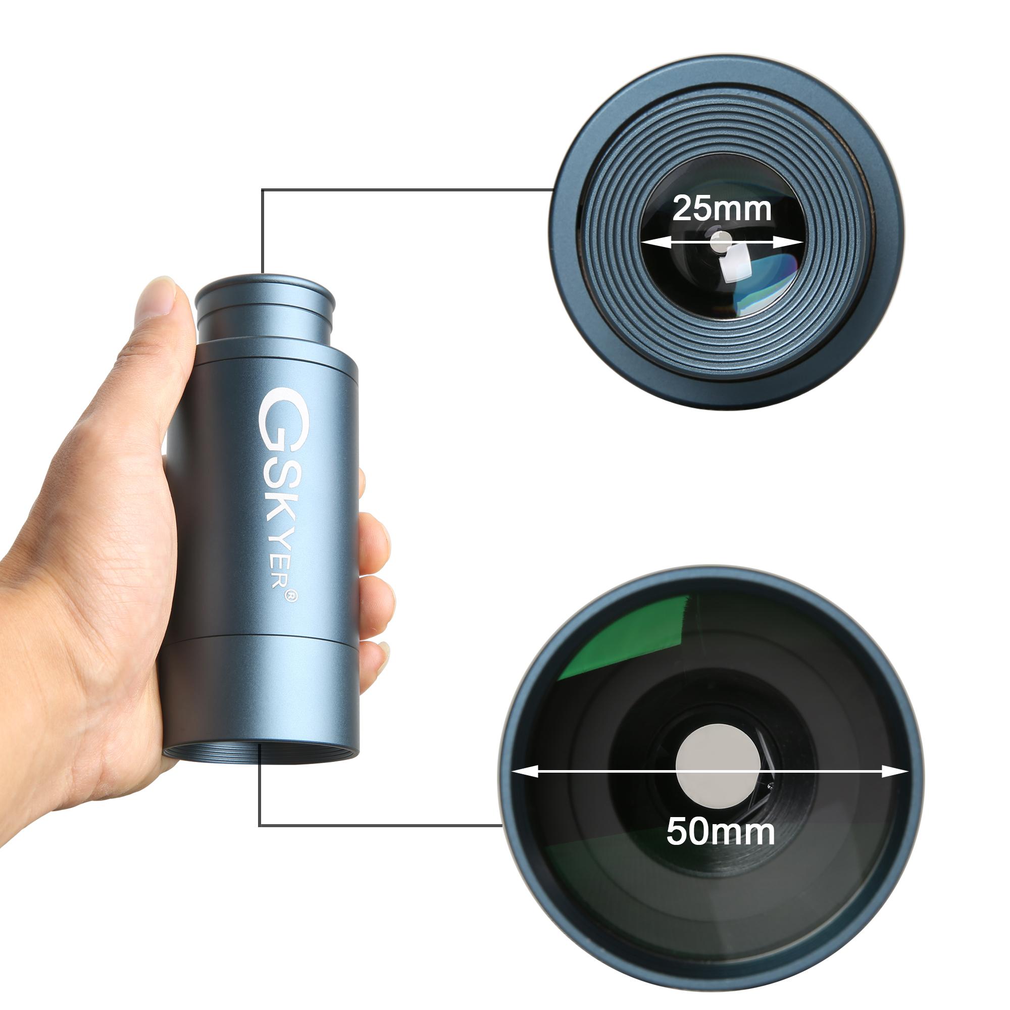 Gskyer 25x50 Monocular Telescope Monoculars for Adults High Powered: Compact HD Zoom Scope for Men Gifts Cool Gadgets with BAK4 Prism & FMC Lens Pirate Binoculars for Kids Spotting Hunting Camping Watch the show Watch the game Summer Gift