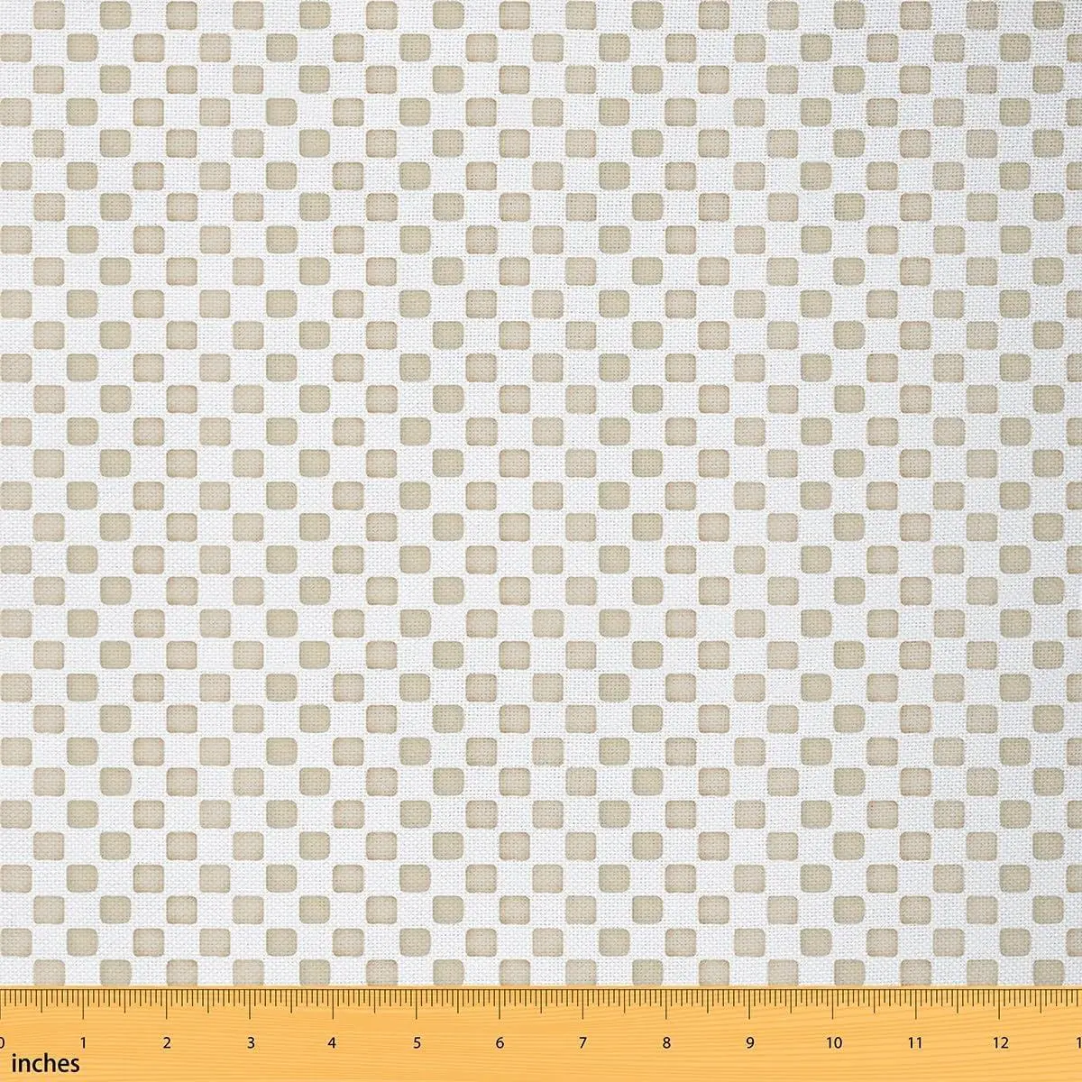 Cream Upholstery Fabric Chairs Grid Checkered Fabric Cute Geometric Plaid Waterproof Fabrics Buffalo Plaid Decor Outdoor Indoor Decor