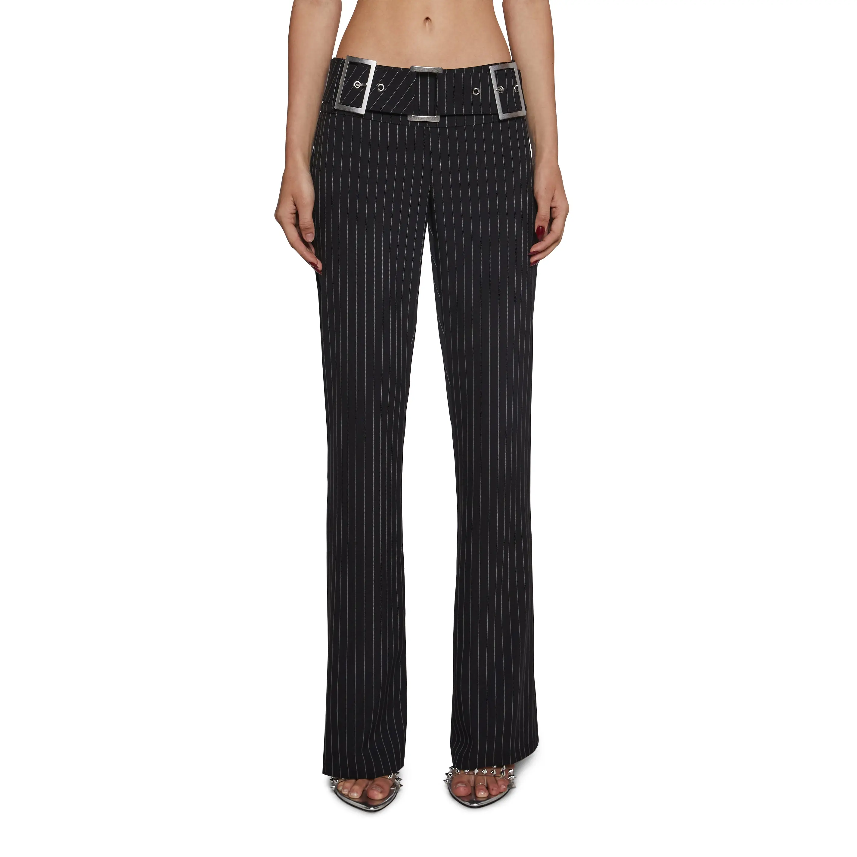 Pinstripe Low Rise Slacks