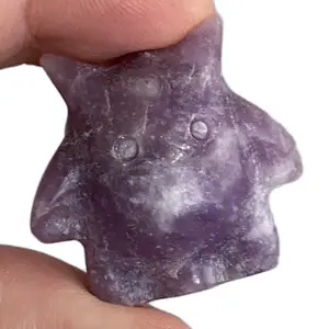 Lepidolite Gengar Crystal Carving Gengar Carving Gengar Gifts Pokemon Gifts