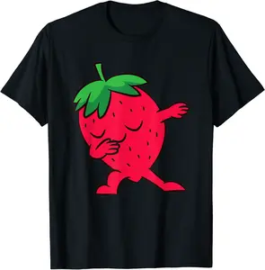 Strawberry Dabbing Strawberry Fruit Love Strawberries T-Shirt - Elaynavi Shop 69B09KJJ2FFM