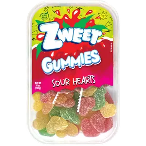 Sour Chewy Gummy Hearts Candy | Zweet | 10 oz