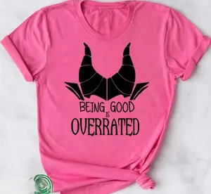 Youth & Adult Shirt, Being Good is Overrated, Women Halloween Party Shirt, Maleficent Shirt, Descendants Shirt, Gift For Children