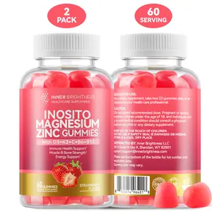 2 Pack Calcium Magnesium Zinc Gummies with Vitamin D3, K2, B12 & B6 for Women and Men, Calcium Citrate with Boron, Copper and Ashwagandha for Bone, Muscles, Calm Mood & Sleep Support, Immune Health