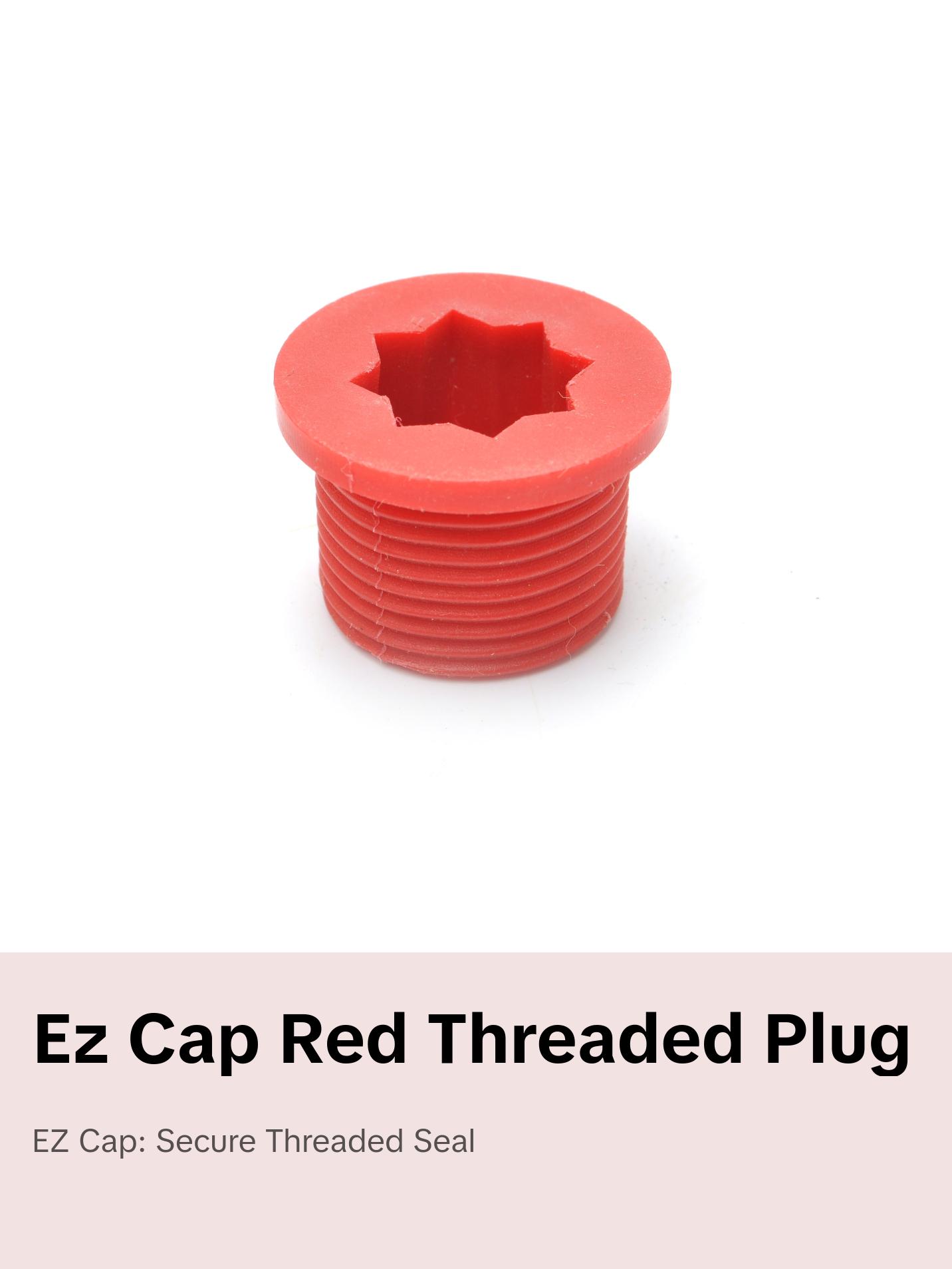 EZ Parts - EZ Cap Red Threaded Plug