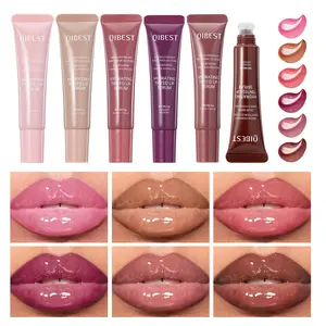 6 Colors Jelly Lip Oil, Watery Crystal Gloss, Lipgloss, Moisturizing, Hydrating & Smoothing Lip Lines, Plumping Glass Lip Balm for Daily Makeup