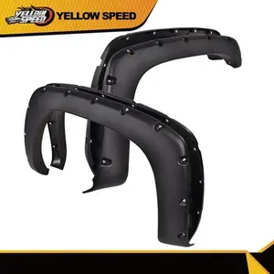 Pocket Rivet Bolt-On Fender Flares, Car Exterior Vehicle Accessories Fit for 1999-2006 Chevy Silverado, GMC Sierra