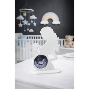3D Printed Ultrasound Photo Frame – Mom Silhouette Keepsake