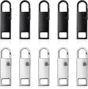 10PCS Upgraded Zipper Pull, Metal Zipper Pull Replacement, Detachable Zipper Pull Tabs