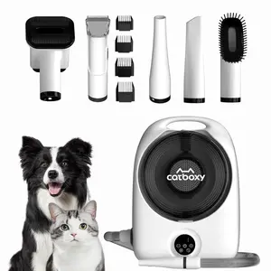 Catboxy Nova P1 5-in-1 Professional Pet Grooming Kit | Clipper, Trimmer & Vacuum Hair Remover for Cats and Dogs | Quiet, Efficient, All-in-One Grooming Tool with 2-Year Warranty