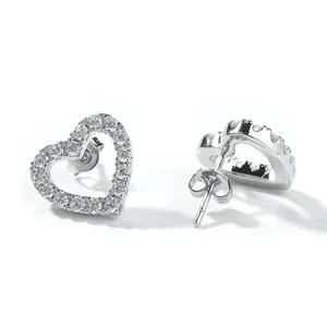 AURORA HEART STUDS 18KT GOLD PLATED