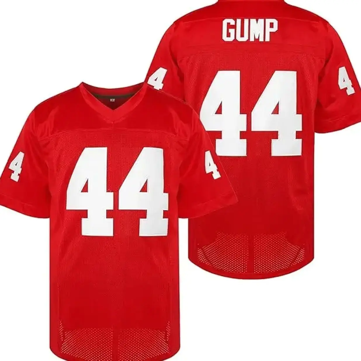 Forrest Movie Football Jersey #44 Gump - Vintage Red Stitched Game Day Apparel, Retro Costume Shirt