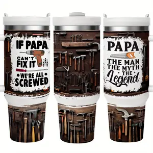If for dad Can'T Repair It 40oz Tumbler - Insulated, Humorous Present for Father, Convenient Papa Mug, Maintains Beverages, Ideal for Father'S Day, Birthday, Or Retirement
