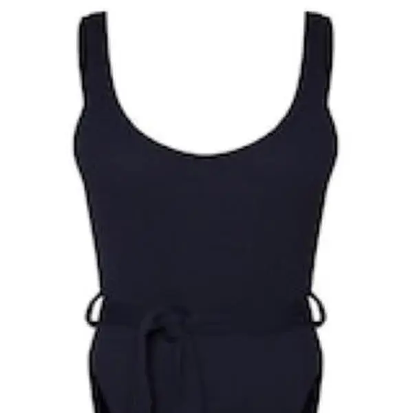 TIE WAIST CRINKLE SWIMSUIT