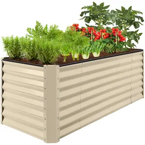 Best Choice Products 8x2x2ft Outdoor Metal Raised Garden Bed, Planter Box for Vegetables, Flowers, Herbs