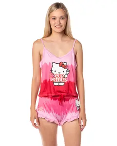 Hello Kitty X Cup Noodles Women's Tie-Dye Cami and Shorts 2-Piece Lounge Sleep Set