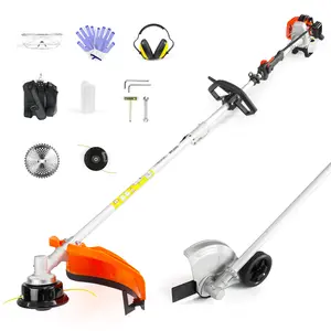 NEOTEC 26cc 3-in-1 Weed Eater/Wacker Gas Powered 17" String Trimmer Edger Brush Cutter Light Weight 2-Cycle Gas Trimmer with Rubber Handle & Shoulder Strap