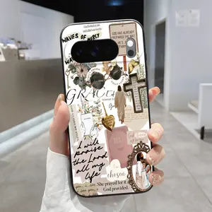 Grace and Faith Pattern Rounded Edge Phone Case for Google Pixel 10 9 XL 8 7 Pro A Shockproof Drop Protection Rugged Durable Liquid Silicone Cover Cellphone Protective