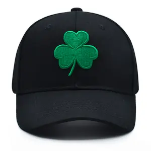 St Patricks Day Hat for Men & Women Classic Shamrock Embroidery Adjustable Baseball Cap High-Quality Cotton Soft Breathable Unisex Design Irish Charm Holiday