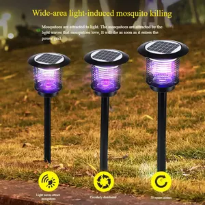 Multifunctional UV Mosquito Killer Lamp | Solar Powered + LED Lighting | Essential for Camping & Backyard Use
