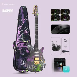 【Enya Inspire Electric Guitar】 39 Inch Smart Electric Carbon Fiber Guitarra with 15W Wireless Speaker, 20 Distinct Tones, Onboard Presets, Gig Bag, Charging Cable, Adjusting Wrench, mothersdaygift,tiktokshopstockup，#Summervibes