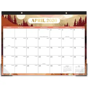 2026 Desk Calendar - Jan. 2026 - Dec. 2026, 14.6" x 11.5" Small Size Desktop Calendar with 2 Corner Protectors, 12 Months Desk Calendar for  or Office