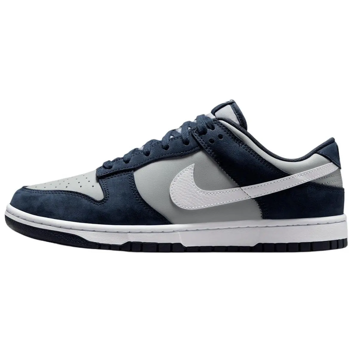 Nike Dunk Low Georgetown Suede Versatile Durable Non-slip Skate Shoes Unisex Grey IB3079-400