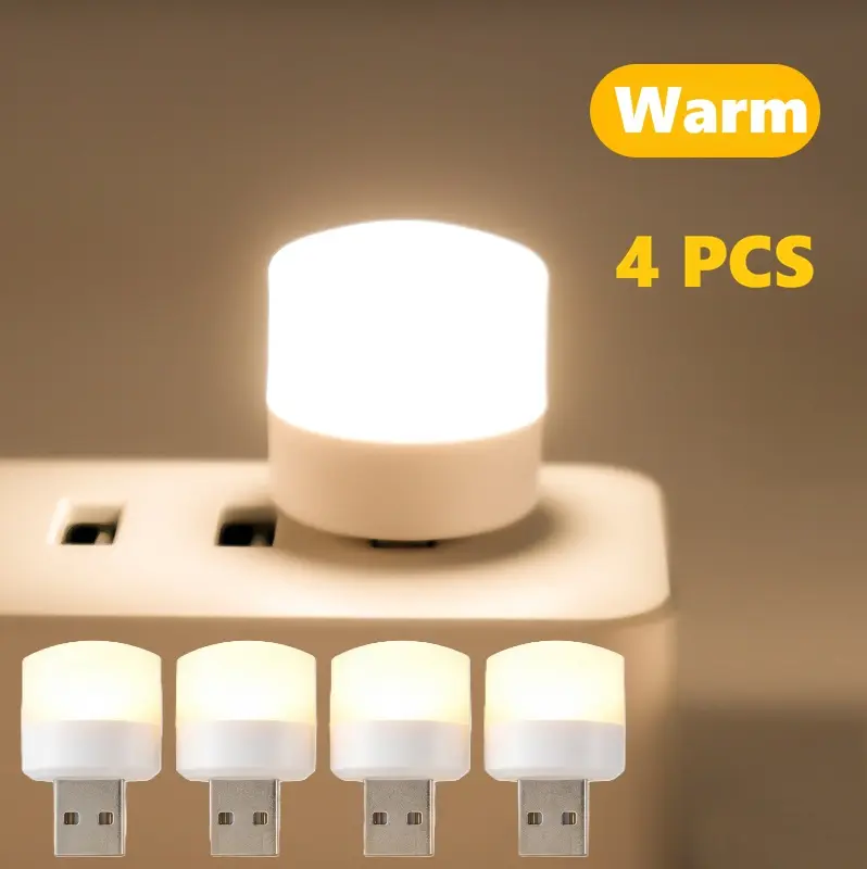 USB night light bedroom eye protection night light small table lamp mini lamp charging treasure lamp small round lamp wireless base  Smartphones Led