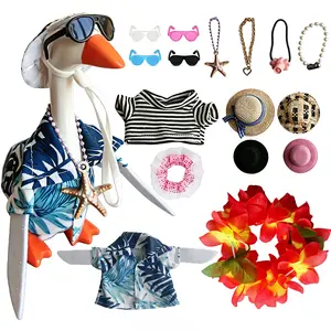 4 Sets Summer Beach Desk Goose Dress Up Outfit Accessories Set