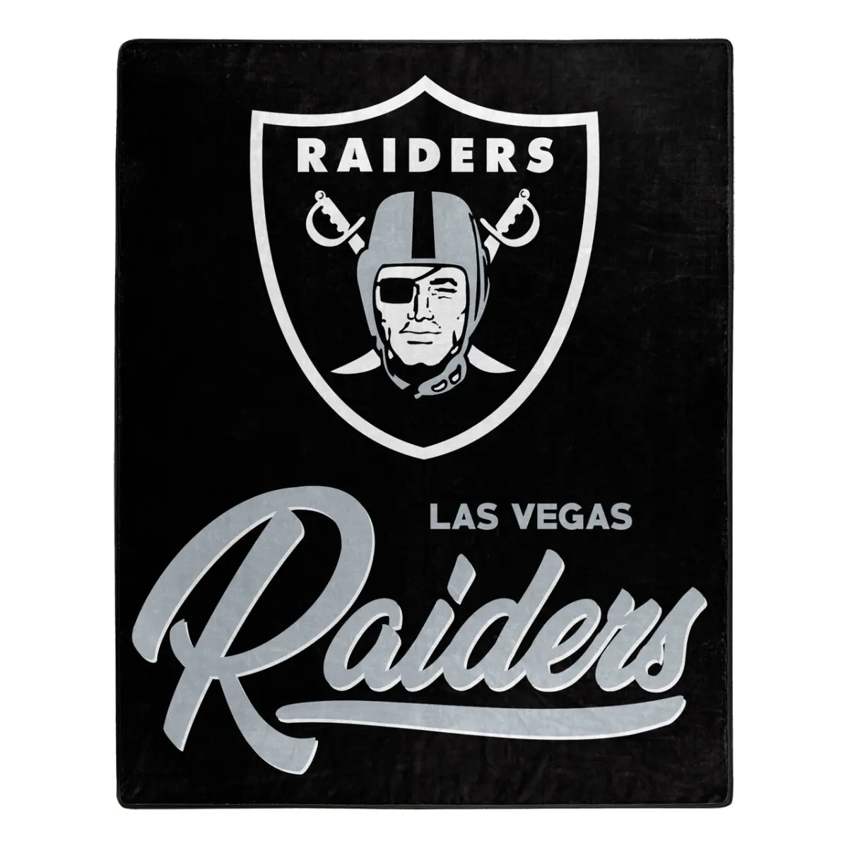 Caseys 9060427005 50x60 in. Las Vegas Raiders Raschel Signature Design Football Blanket for Sports & Team Logo Enthusiasts, Football Blankets, Sports Logo Blankets