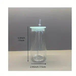 50pcs 16oz Clear Plastic Tumblers Mugs with Colorful Lids and Straws - Ideal for Vinyl Projects, Office, Home, and Holiday Celebrations Drinkware Bottle Water Bottles