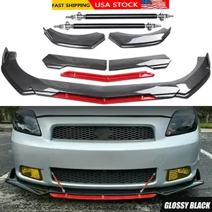 For Scion tc xb Front Bumper Lip Splitter Spoiler+Strut Rods Carbon Fiber