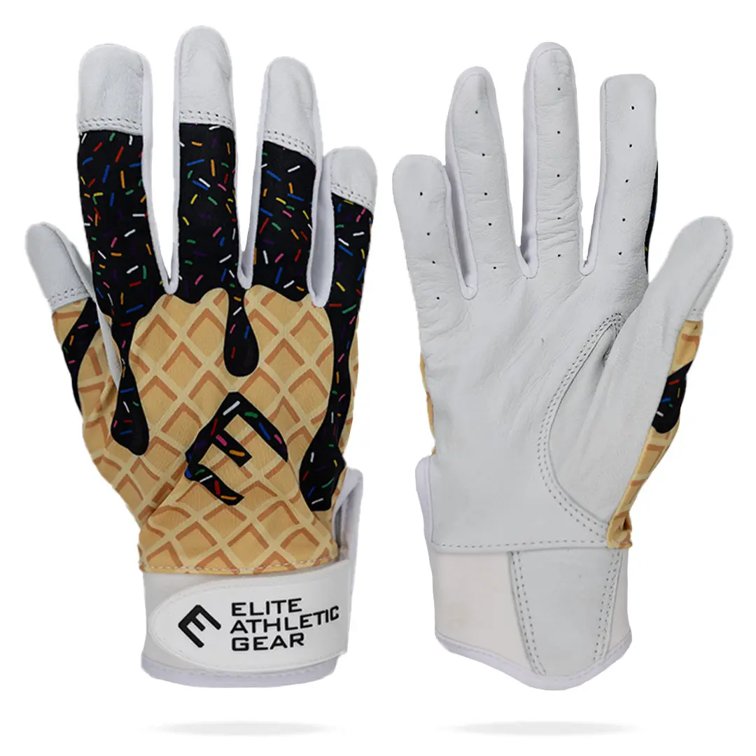 Black Ice Cream Batting Gloves Black Ice Cream Batting Gloves