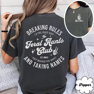 Custom Feral Aunt Shirt, Auntie Shirt, Funny Aunt Gift, Cool Aunt Shirt, Aunt Tee, Personalized Aunt Birthday Gift, Christmas Gift For Aunt