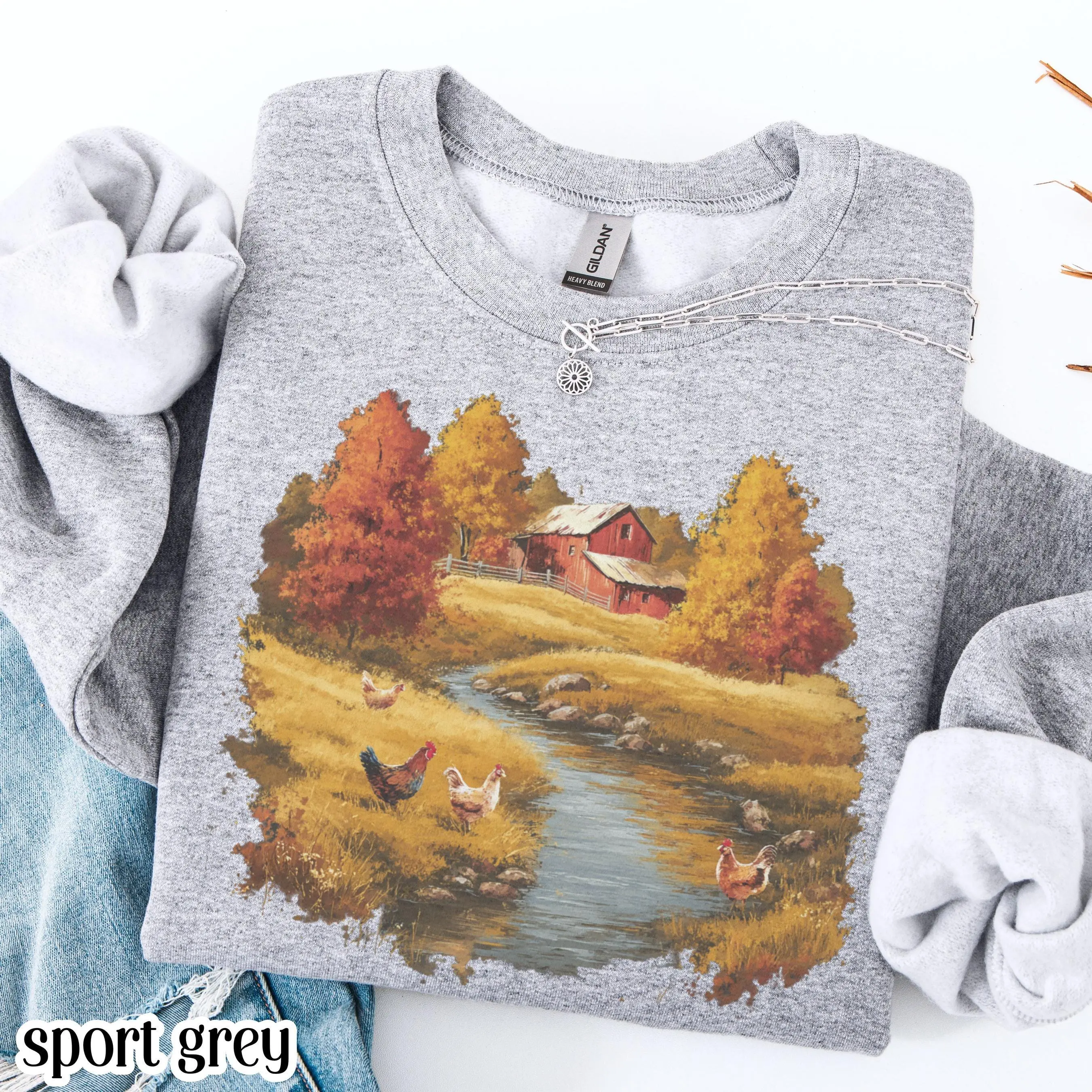 Vintage Chicken Sweatshirt 90s Retro Fall Farm Sweater Americana Nostalgia Crewneck Cozy Cottagecore Scene Sweatshirt Cozy Trad Wife Gift Summer