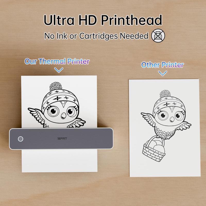 iDPRT Inkless Portable Printers Wireless for Travel, MT610 Pro Bluetooth Thermal Printer Compatible with Phone & Laptop,Support 8.5'' x 11'' US Letter & A4, Inkless Mobile Printer for Office, Home, School Wifi