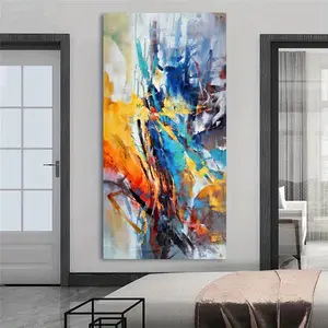 Wrap frame canvas painting Vibrant Abstract Canvas Art Print -Print for Living Room Abstract Canvas Wall Art -Home Office Decor Poster Decoration Ornaments Artistic Photo Modern Wall Decor  Spray Paint Poster with White Border