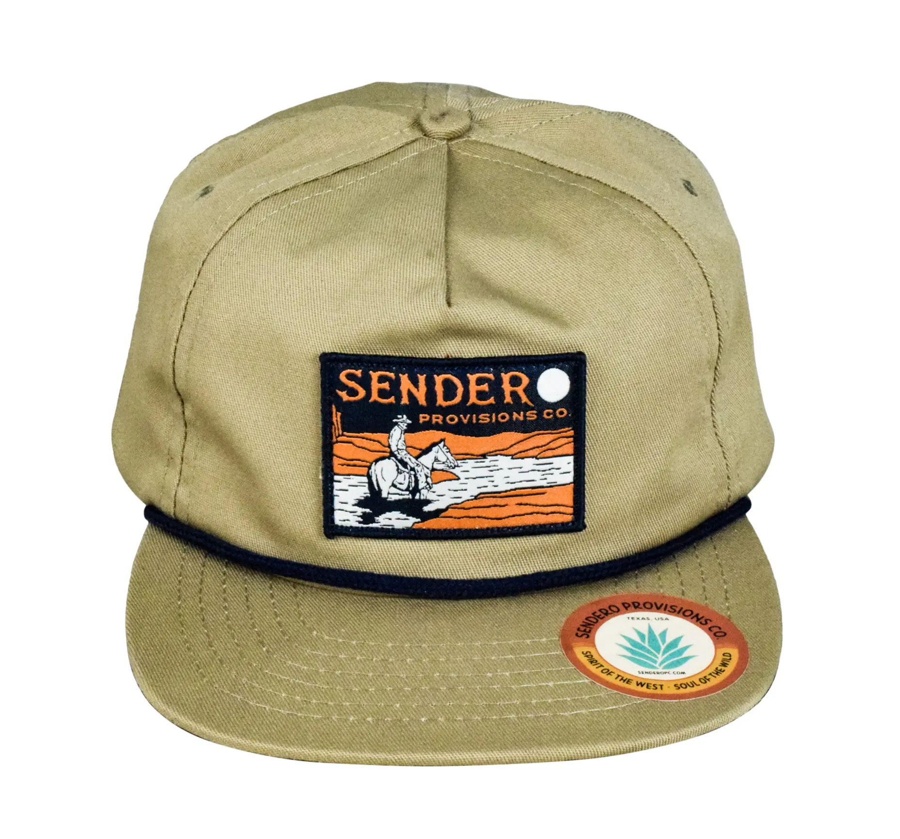 Sendero Provisions Co. Lone Rider Adjustable Snapback Hat - Light Brown, Western OOTD Accessory, Classic Western Style Cowboy Print Adjustable Hat, Cowboy Print Hats