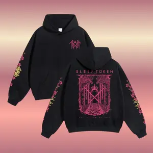 Sleep Token Unisex Hoodie for Autumn Winter Thick Warm Sleep Symbol Fan Style Retro Print Versatile for Ins Street Style Couples Outfits Top Choice for Boyfriend Gift Fabric Menswear Casual Fit Fans Merch