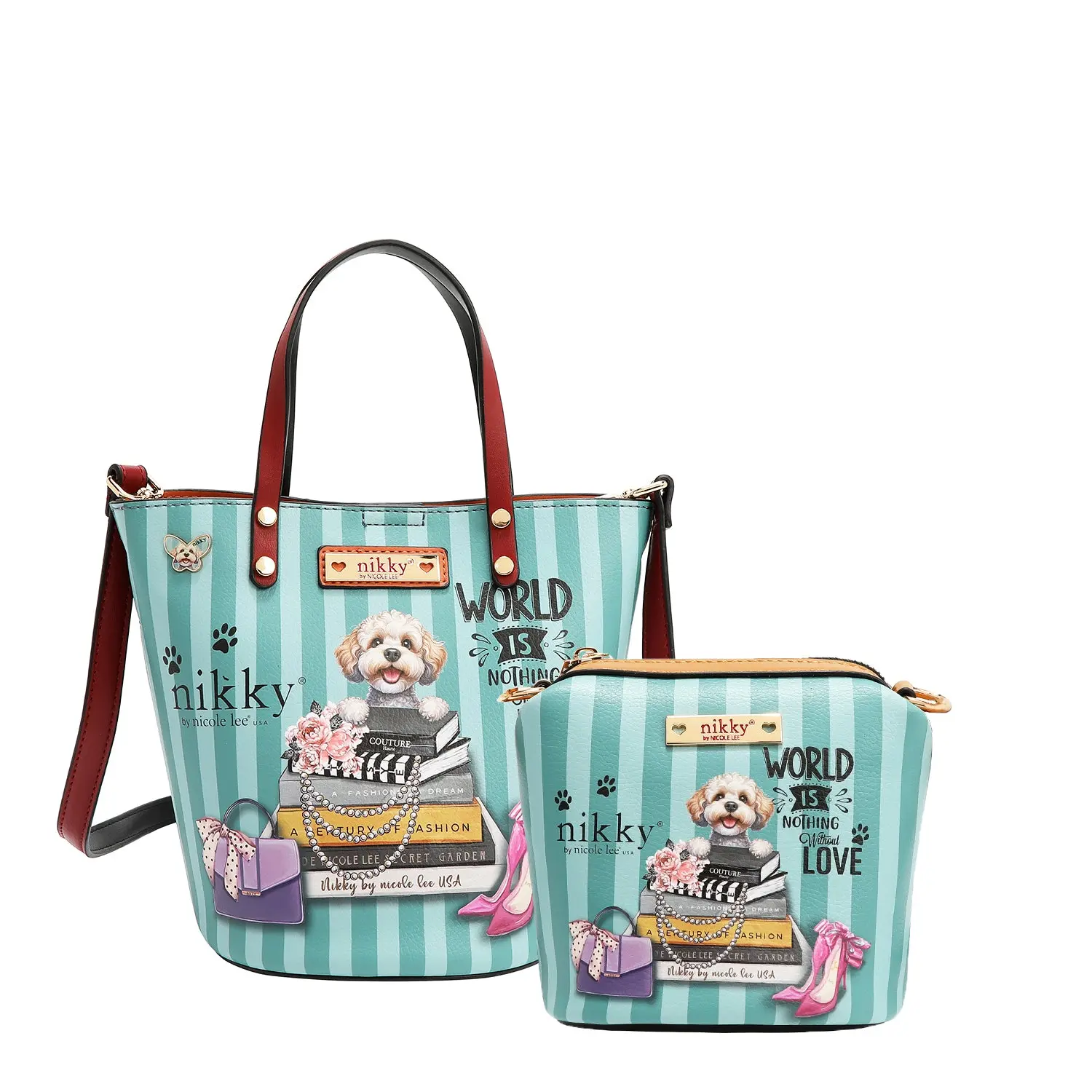 MEANT TO LOVE YOU  2PCS SMALL BUCKET BAG