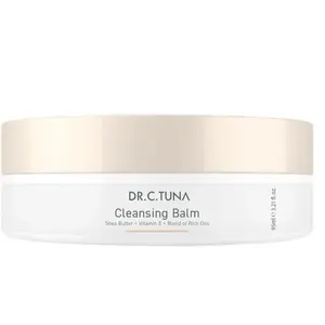 DR.C.TUNA Cleansing Balm Makeup Remover Daily Cleanser Cosmetic with Shea Butter Vitamin E & Rich Oils for Efficient Makeup Removal