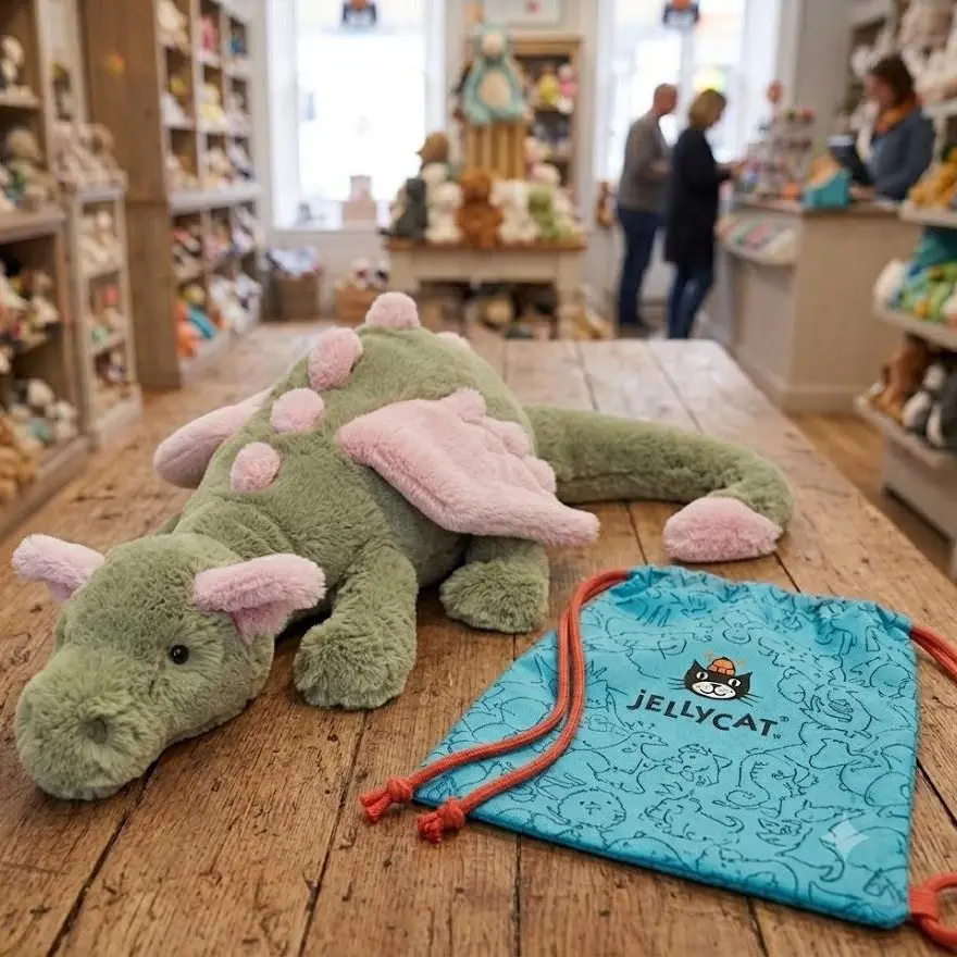 Matcha Green Dragon Stuffed Animal Plush Toy, Soft Cute Plush Dragon Toy, Mythical Plush Toy, Jellycat Green Dragon Soft Plush Toy